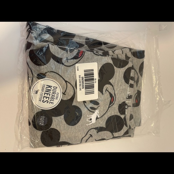 Abercrombie Kids Girls size 11/12 Mickey Mouse Leggings, Gray/Black, NWT - Picture 7 of 11